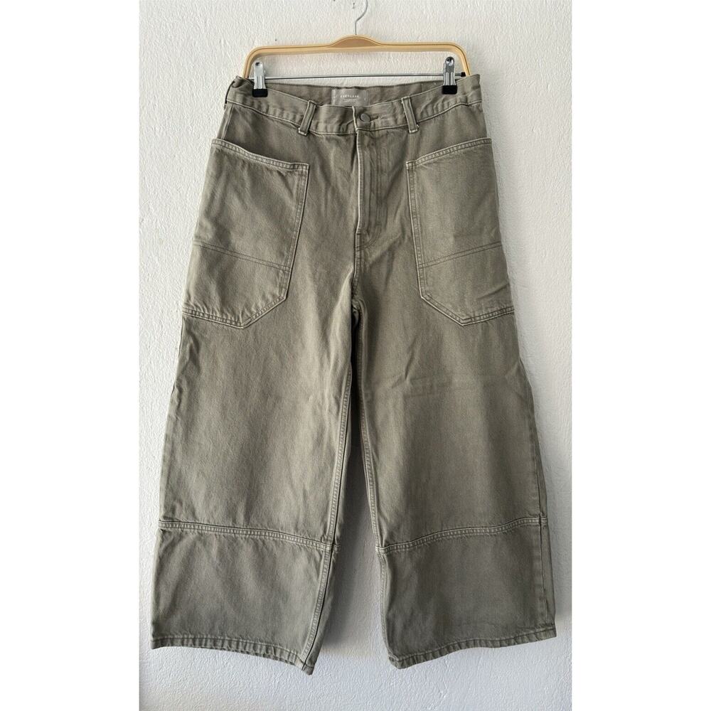 Everlane Olive Wide Leg Jeans